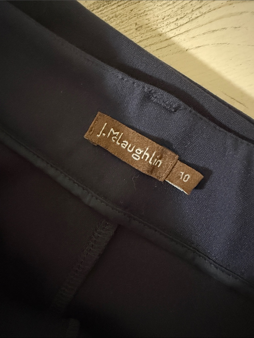 J McLaughlin Tailored Women's Navy Straight-Leg Trousers Size 10 - Picture 4 of 8